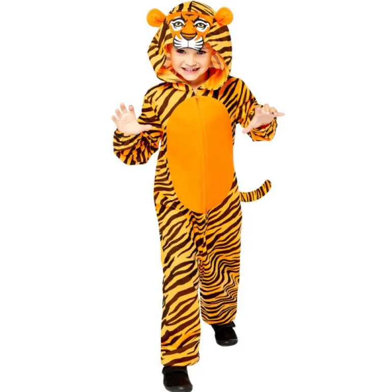 Tijgerpak Onesie Kind - 6-8 jaar