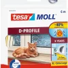 Tochtstrip 9 mm x 6 m wit