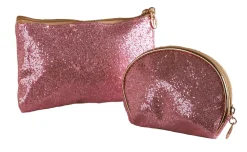 Toilettas + mini roze glitter