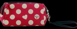 Toiletzak nylon roze / wit
