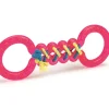 Tpr tug toy met gevlochten touw roze