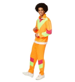 Trainingspak Man Fluo - Oranje/geel - Maat 52