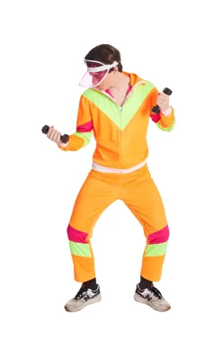 Trainingspak Man Fluo - Oranje/geel - Maat 52