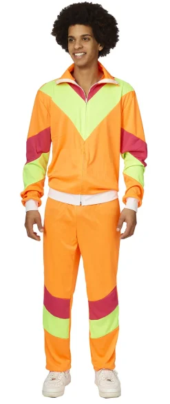 Trainingspak Man Fluo - Oranje/geel - Maat 50
