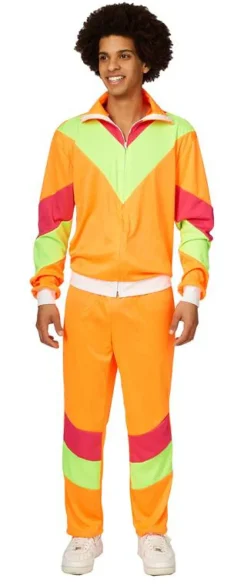 Trainingspak Man Fluo - Oranje/geel - Maat 48