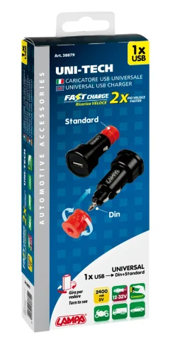Universele Lader Fast Charge USB - 2400 mA - 12/32V