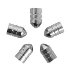 Ventieldoppen zilver 5 stuks