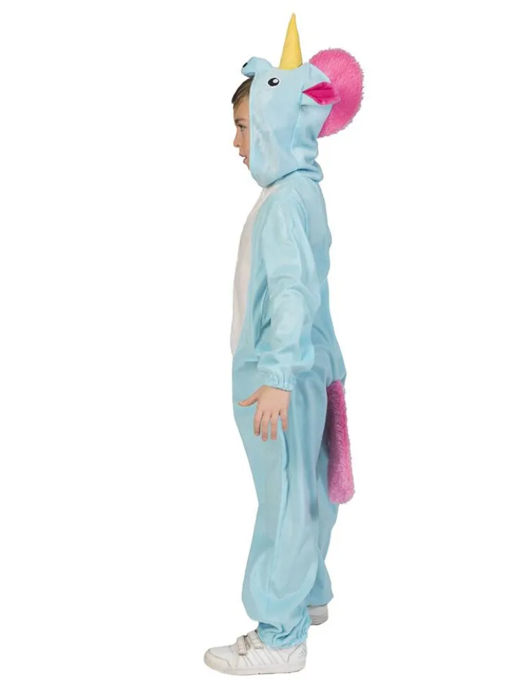 Verkleedpak Unicorn Blue Berry Onesie - Maat 140