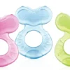 Visvormige silicone bijtring met borsteltjes - 3m+