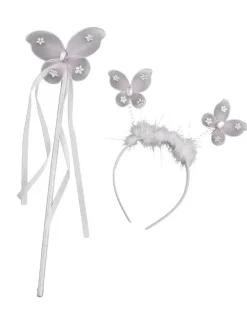 Vlinderset diadeem + stokje - 4 verschillende kleuren