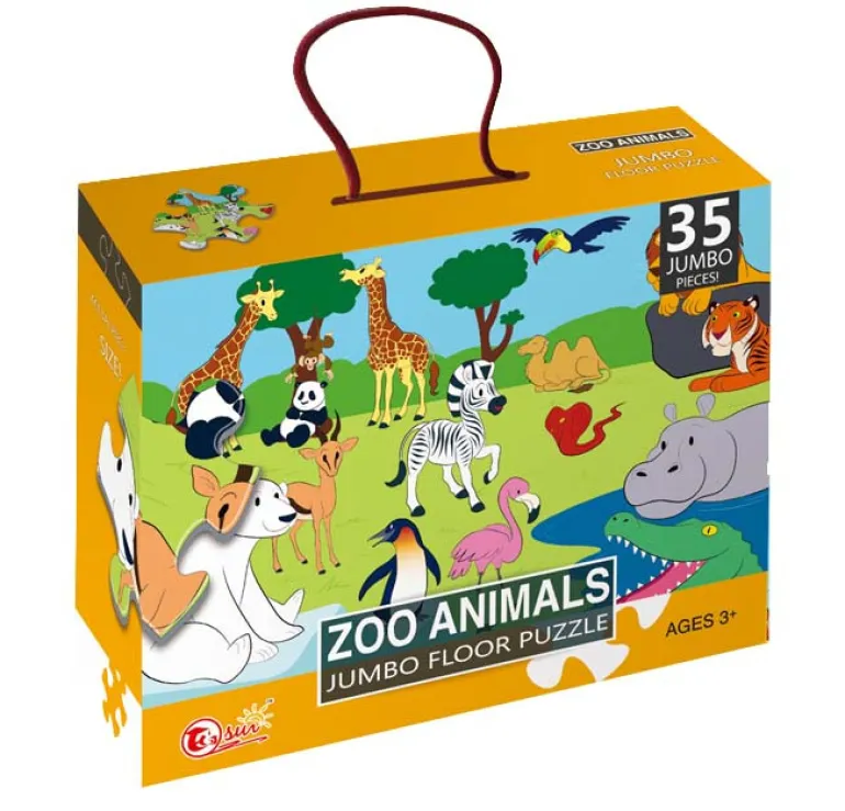 Vloerpuzzel in de zoo 35 stuks