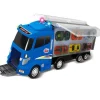 Vrachtwagen met 6 kleine autootjes
