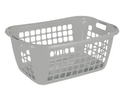 Wasmand zilver 65 x 45 x 27 cm