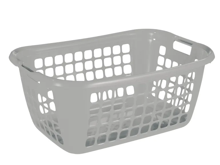 Wasmand zilver 65 x 45 x 27 cm