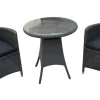 Wicker Bistroset Praag - grijs