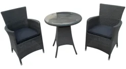 Wicker Bistroset Praag - grijs