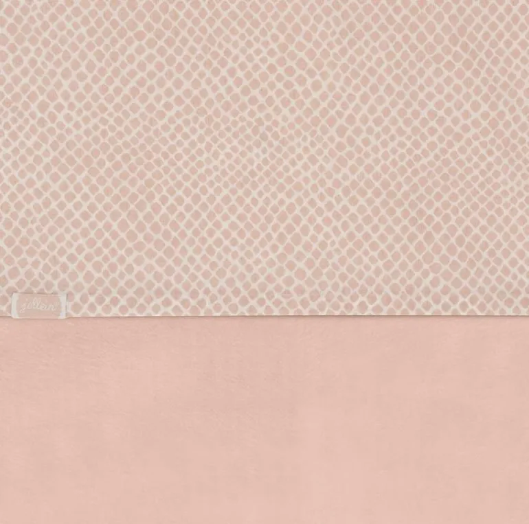 Wieglaken 75 x 100 cm Snake Pale Pink Katoen