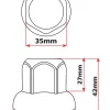Wielmoerdoppen RVS x10 33mm