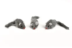 Witte bonten muis 5 cm zakje van 3 stuks