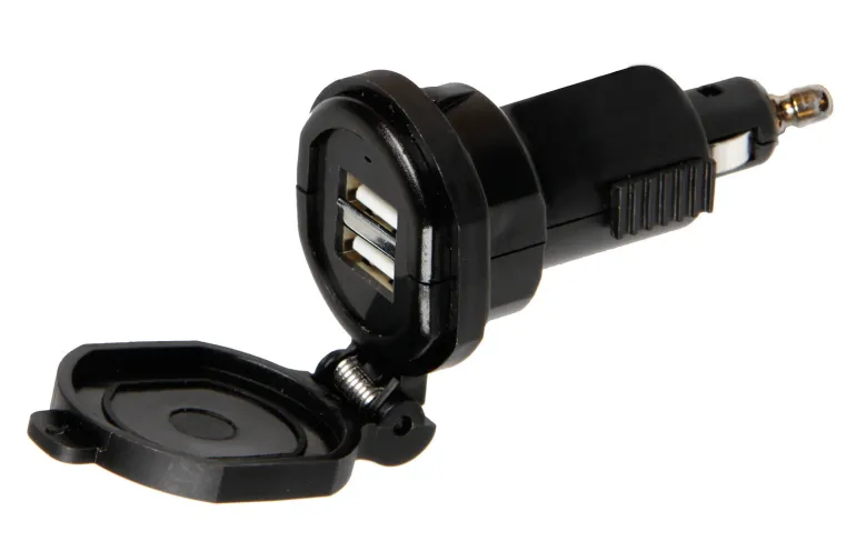 2x USB DIN Lader- 2700 mA - 12/32V