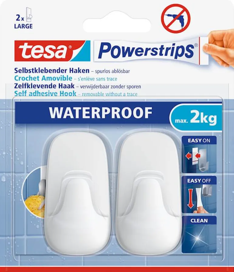 Zelfklevende haak wit