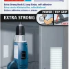 Zelfklevende klittenband extra strong - strips 50 mm x 10 cm wit